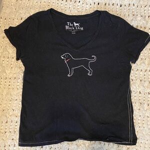 The Black Dog Black and Pink Dog Silhouette T-Shirt